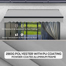 Outsunny 3 x 2m Electric Retractable Awning, Aluminium Frame, Light Grey