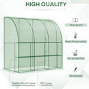 Outsunny Lean To Tunnel Greenhouse 214L x 120W x 215Hcm - Green
