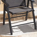 Outsunny 2-PCS Garden Armchairs Outdoor Patio Folding Modern Furniture Grey