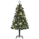 HOMCOM 5ft Artificial Christmas Tree With LED Lights And Blue Decorations