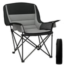 Outsunny Camping Chair For Adults, Padded Folding Chair - Green/Grey