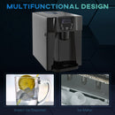 HOMCOM Ice Maker Machine And Water Dispenser No Plumbing Required Black