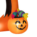 Outsunny 4.9FT Tall Halloween Inflatable Pumpkin Archway w/ Cute Ghost
