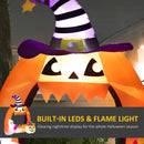Outsunny 4.9FT Tall Halloween Inflatable Pumpkin Archway w/ Cute Ghost