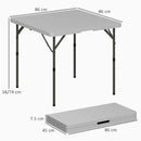 Outsunny 3ft Folding Camping Table with 2 Adjustable Height,