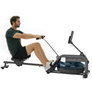 SPORTNOW Water Rowing Machine With Adjustable Resistance, Vertical Storage
