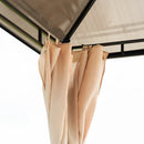 Outsunny Hardtop Gazebo 3.6m x 3m - Brown