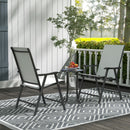 Outsunny 35.5cm Round Mosaic Garden Side Table Plant Stand w/ Shelf