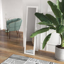 HOMCOM Full Length Mirror, Farmhouse Wall Mirror, Hanging & Freestanding