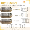 PawHut 8 Panel DIY Dog Pen With Door For Indoor/Outdoor Use, 76cm High