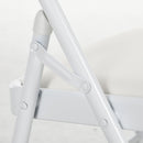 HOMCOM 2 Pack Padded Folding Chairs with Cushioned Seat and Metal Frame White