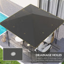 Outsunny 3 x 3(m) Gazebo Canopy Replacement Cover with Drain Holes