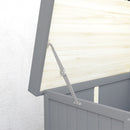 Outsunny Wooden Garden Storage Shed w/Hinged Roof and Shelf, Grey