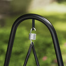 Outsunny Rattan Swing Chair with Stand and Seat Cushion