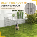 PawHut 8 Panel DIY Dog Pen With Door For Indoor/Outdoor Use, 76cm High