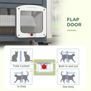 PawHut Outdoor Catio Cat House on Wheels with Platforms, Hammock