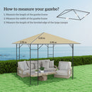 Outsunny 3 x 3(m) Gazebo Canopy Replacement Cover with Drain Holes