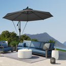 Outsunny 3(m) Cantilever Banana Parasol with Cover Wind Strap UPF50+