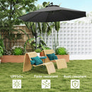 Outsunny 3(m) Cantilever Banana Parasol with Cover Wind Strap UPF50+