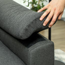 HOMCOM Click Clack Sofa Bed 2 Seater Sofa Bed for Living Room