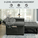 HOMCOM Click Clack Sofa Bed 2 Seater Sofa Bed for Living Room