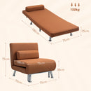 HOMCOM Single Folding 5 Position Convertible Sleeper Chair Bed