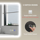 HOMCOM Bluetooth Bathroom Mirror With LED Lights Wall Mounted