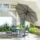 Outsunny Garden Umbrella Parasol Sun Shade Aluminium Light Grey, 2.7M