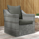 Outsunny Garden Chair Cushion Set with 1 Seat and 1 Back Pad, Light Grey