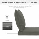 Outsunny Garden Chair Cushion Set with 1 Seat and 1 Back Pad, Light Grey