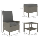 Outsunny 5 PCS Rattan Garden Furniture Set w/ Cushions