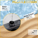 Outsunny Set of 4 Parasol Base Stand Weights for Cantilever Umbrella, Black
