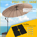 Outsunny Set of 4 Parasol Base Stand Weights for Cantilever Umbrella, Black