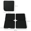 Outsunny Set of 4 Parasol Base Stand Weights for Cantilever Umbrella, Black