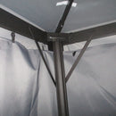 Outsunny 3x4m 2-Tier Gazebo Aluminium Garden Marquee Party Tent Light Grey