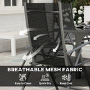Outsunny 7 Piece Outdoor Dining Set w/ Extendable Table and 6 Folding Chairs
