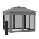 Outsunny Garden Folding Tent Heavy Duty Pop Up Gazebo for Party