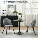 HOMCOM Set of 2 Dining Chairs with Shell Backrest and Padded Seat