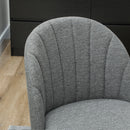HOMCOM Set of 2 Dining Chairs with Shell Backrest and Padded Seat