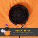 Outsunny 4.9FT Tall Halloween Inflatable Black Cat on Pumpkin with Ghost