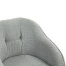 HOMCOM Fluffy Vanity Grey Chair for Desk, with Height Adjustable, Wheels