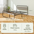 HOMCOM Metal Platform Bed Frame with Under Bed Storage