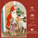 HOMCOM 141cm Animated Life Size Santa Claus with Sound Activated for Party
