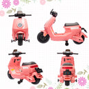 AIYAPLAY 6V Kids Electric Motorbike with Headlight and Music - Pink