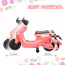AIYAPLAY 6V Kids Electric Motorbike with Headlight and Music - Pink