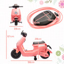 AIYAPLAY 6V Kids Electric Motorbike with Headlight and Music - Pink