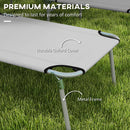 Outsunny Folding Sun Lounger Set of 2 w/ Sunshade Adjustable Backrest