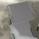 Outsunny Folding Sun Lounger Set of 2 w/ Sunshade Adjustable Backrest