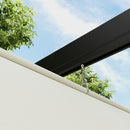 Outsunny 2 x 3(m) Wall Mounted Pergola with Retractable Roof, Khaki
