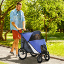 PawHut Foldable Pet Stroller with Cushion, for M, L Dogs
